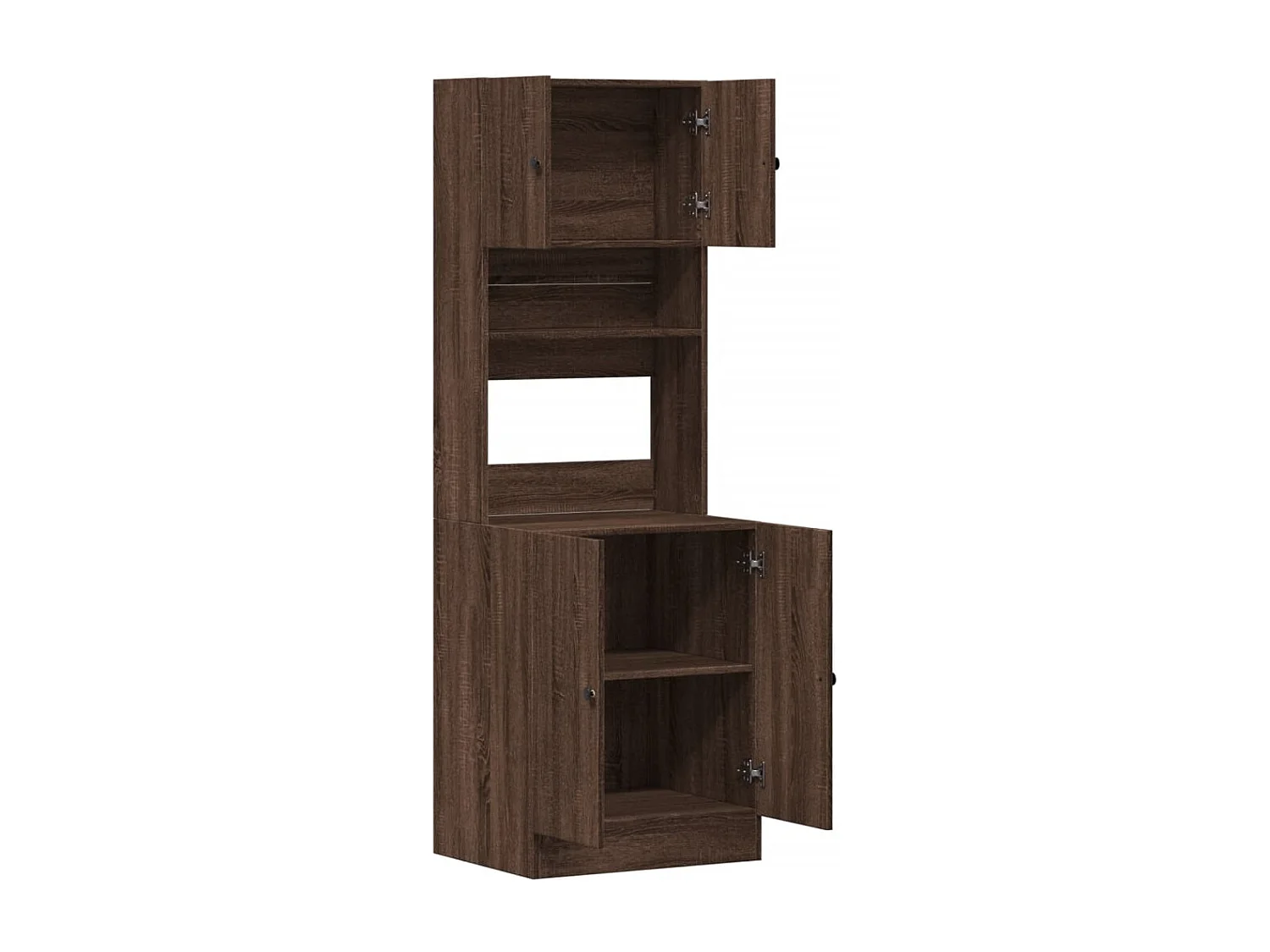 Mobile da cucina in rovere marrone 60x50x180 cm in derivati del legno