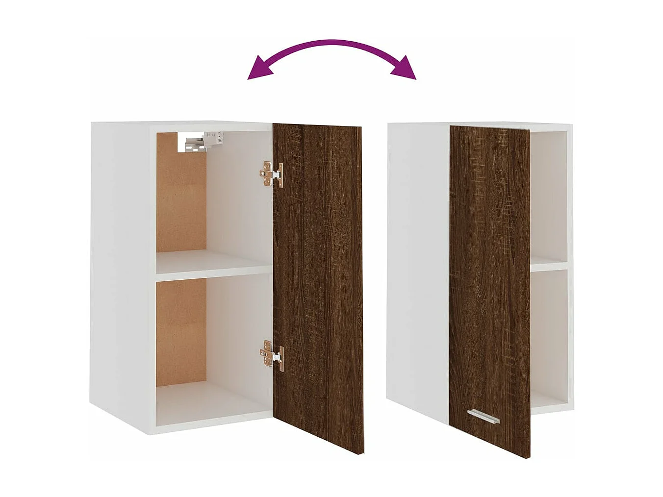 Mobile pensile Rovere marrone 29,5x31x60 cm MDF