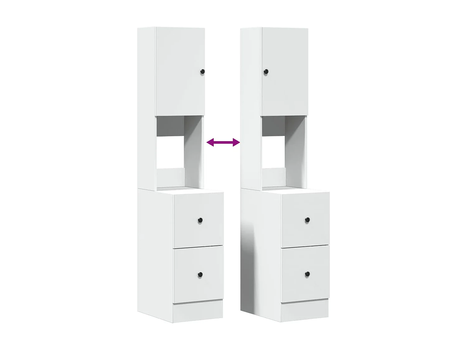 Armoire de cuisine blanc 35x50x180 cm bois d'ingénierie