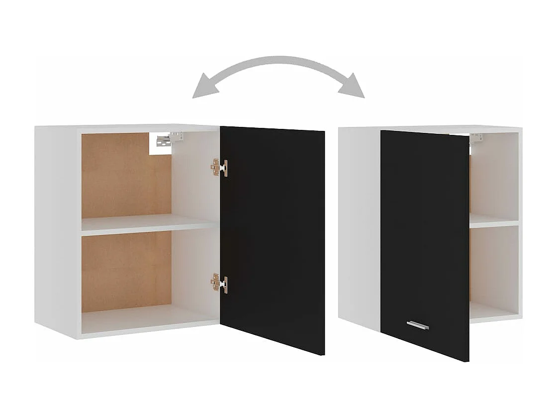 Armoires suspendues 2 pcs Noir 50x31x60 cm Bois d’ingénierie