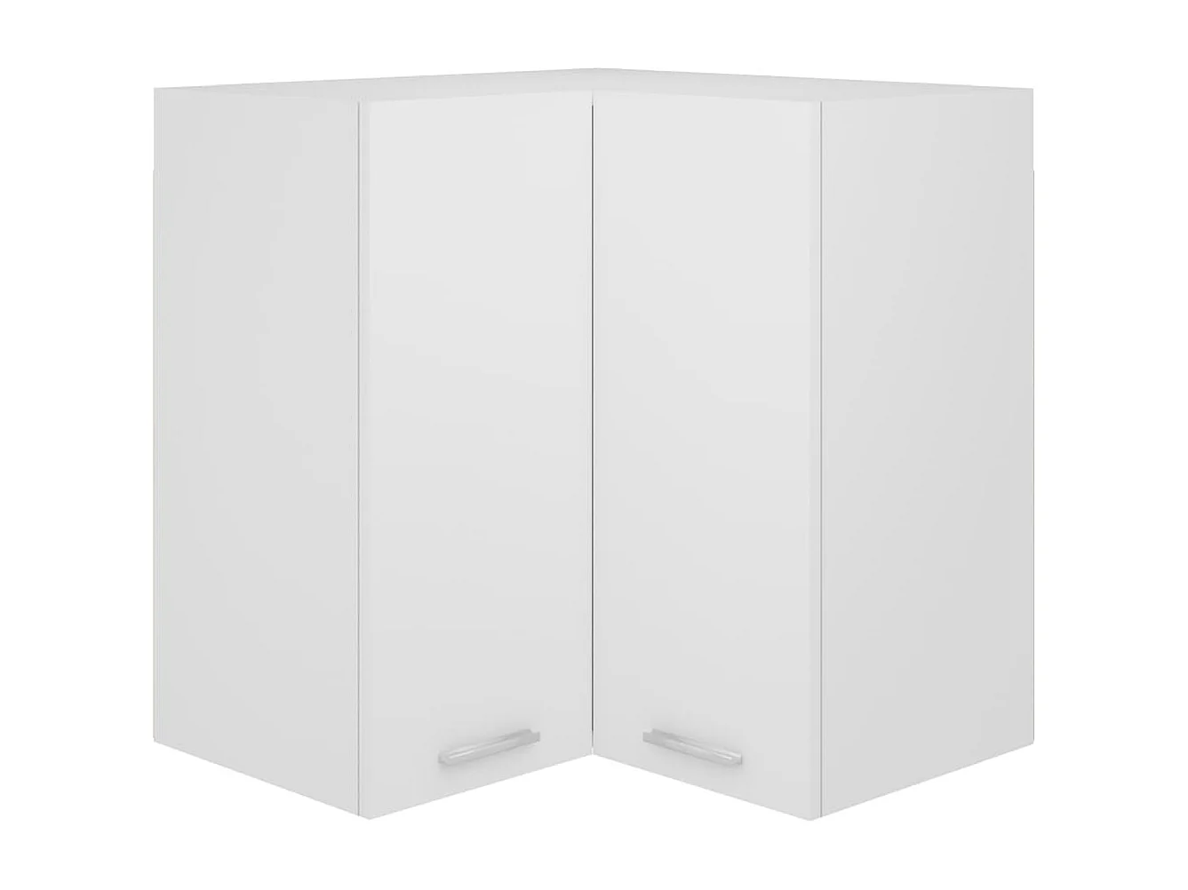 Armário suspenso de canto Branco 57x57x60 cm Madeira