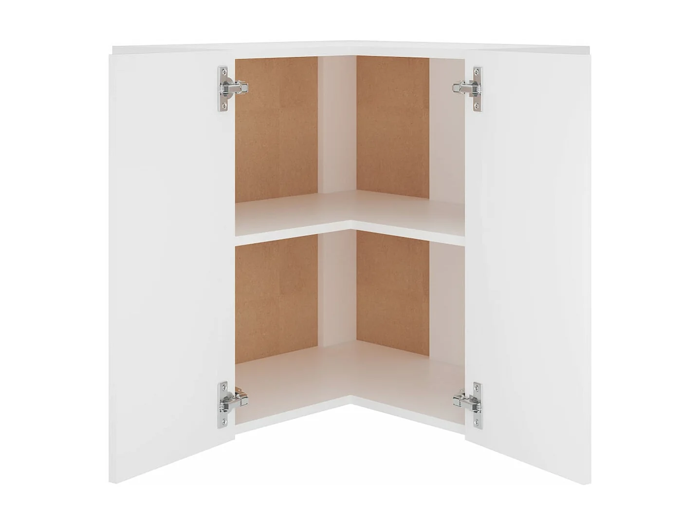 Armoire d'angle suspendue Blanc 57x57x60 cm Bois