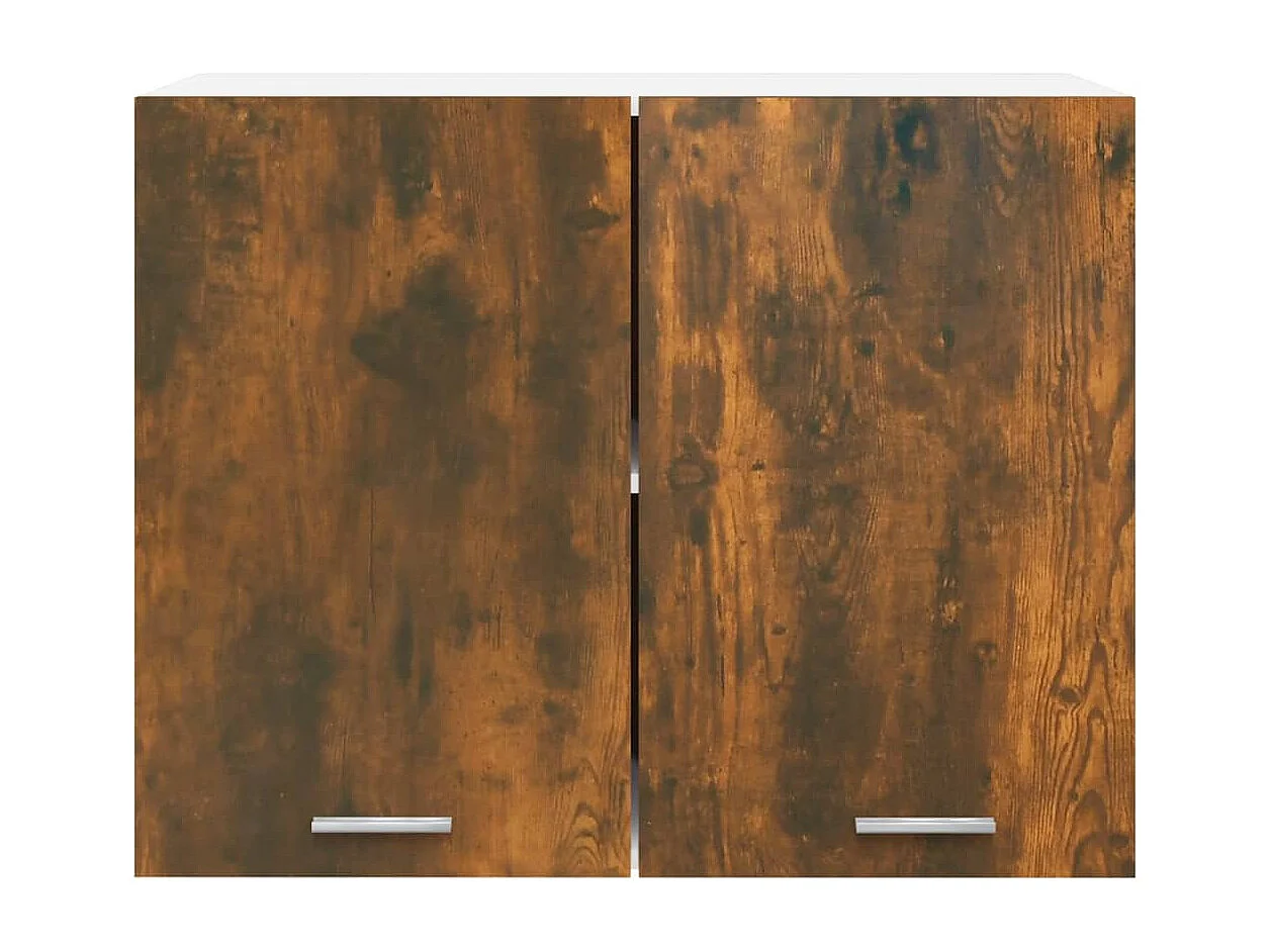 Armoire suspendue Chêne fumé 80x31x60 cm Bois d'ingénierie