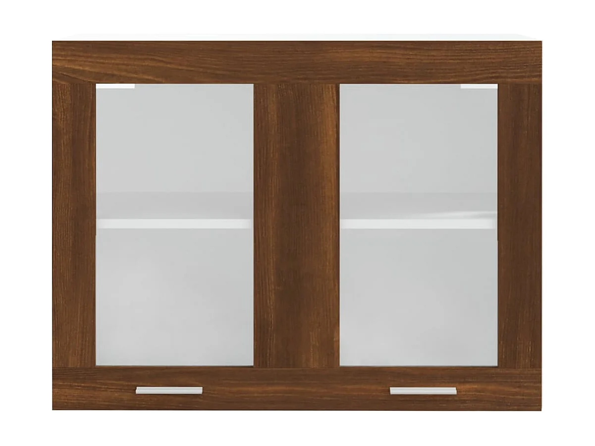 Armoire en verre suspendue Chêne marron Bois d'ingénierie