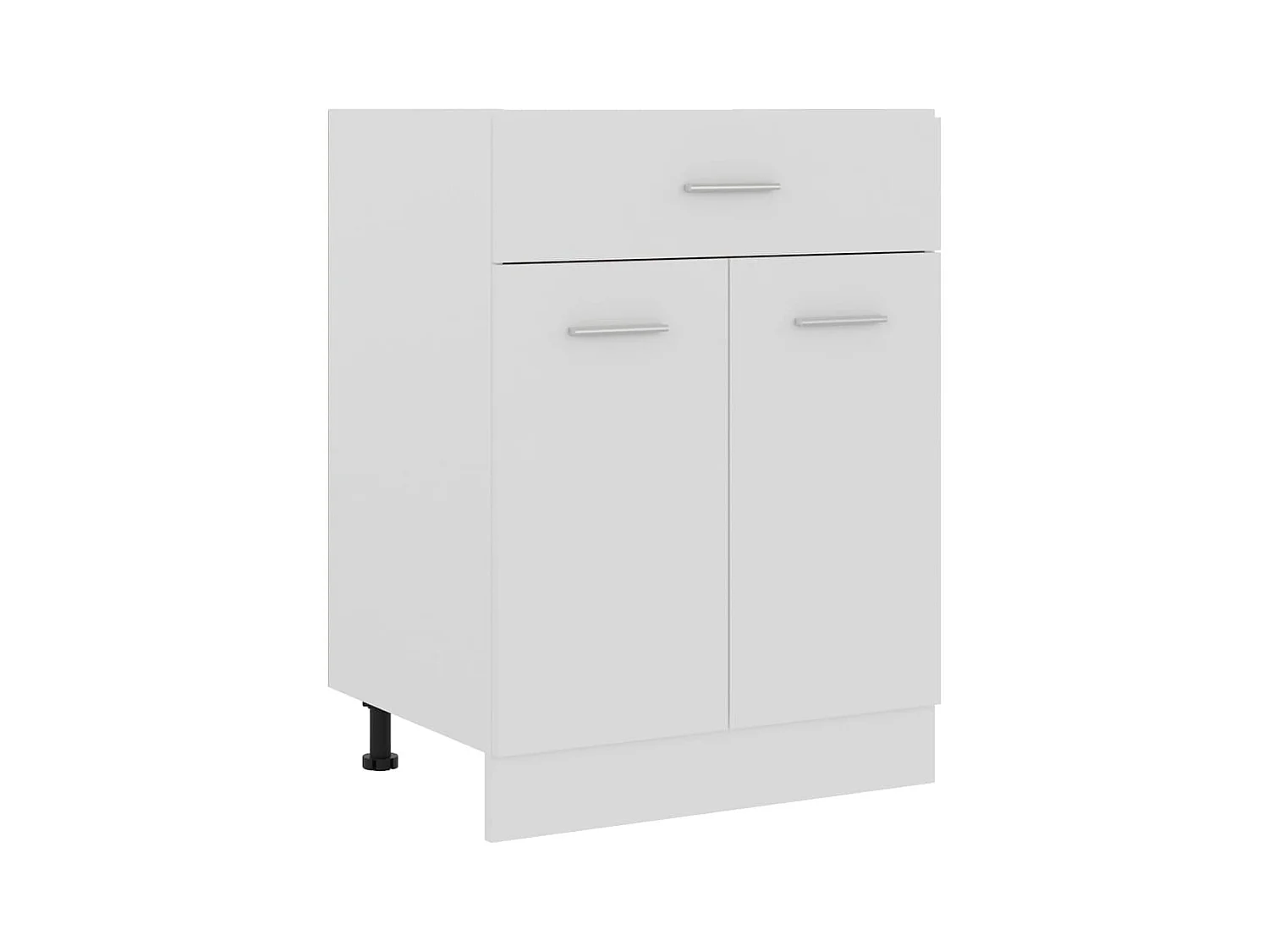Vloerkast met lade Wit 60x46x81,5cm Bewerkt hout