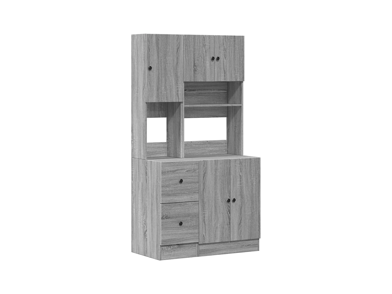 Mobile da cucina Sonoma grigio 95x50x180 cm in derivati del legno