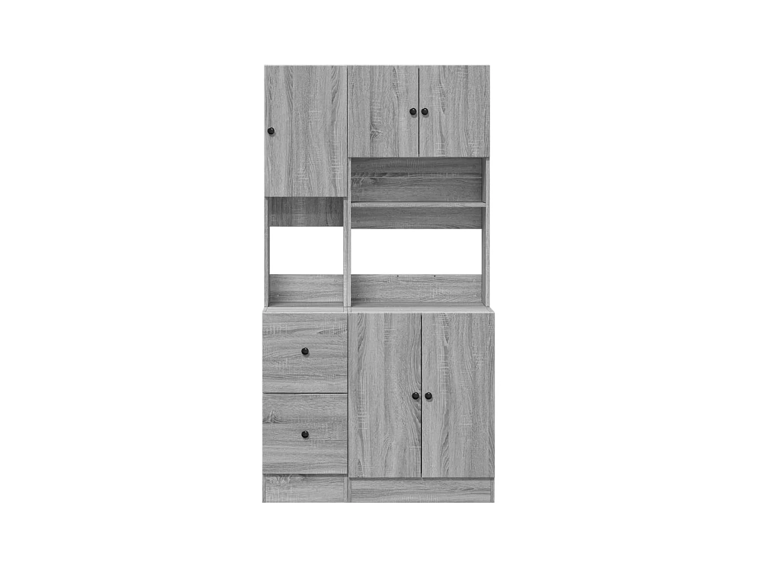 Mobile da cucina Sonoma grigio 95x50x180 cm in derivati del legno