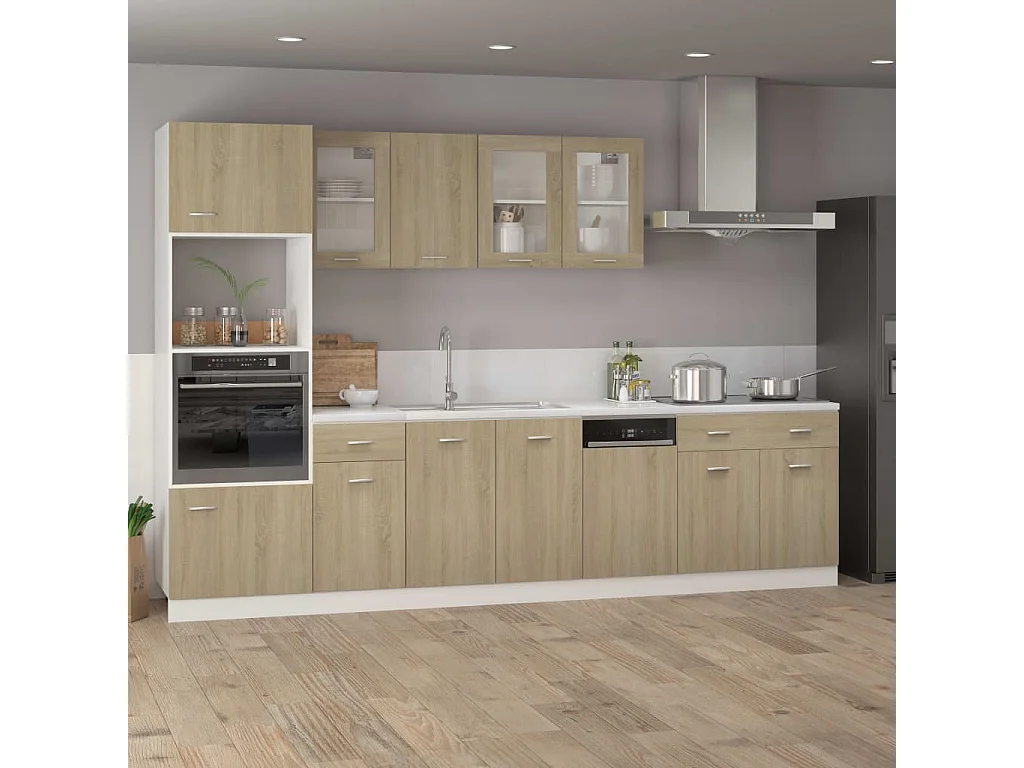 Armário de piso com gaveta Sonoma Oak Engineered Wood