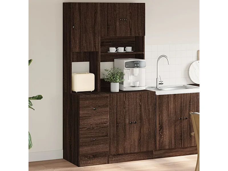 Armoire de cuisine chêne marron 95x50x180 cm bois d’ingénierie