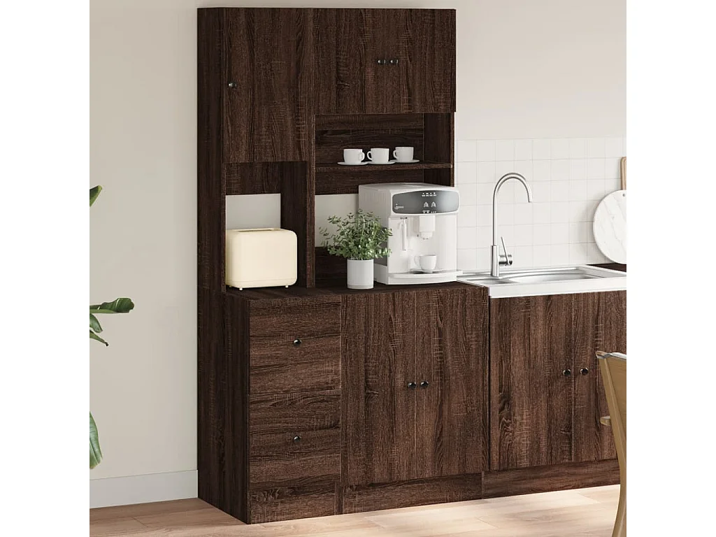 Armoire de cuisine chêne marron 95x50x180 cm bois d’ingénierie