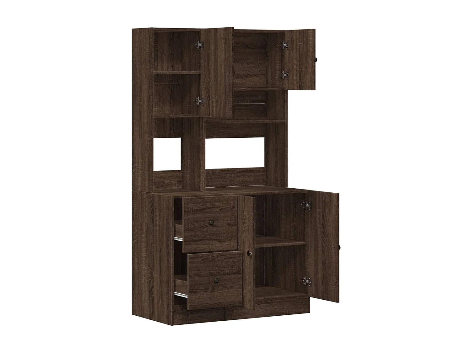 Armoire de cuisine chêne marron 95x50x180 cm bois d’ingénierie