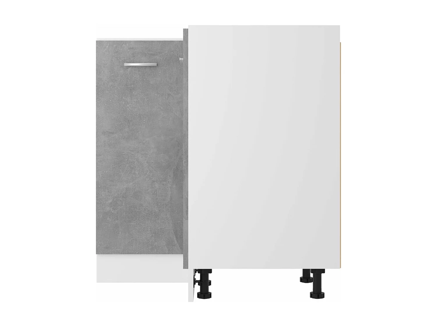 Mueble esquinero suelo gris hormigón 75,5x75,5x81,5 cm madera