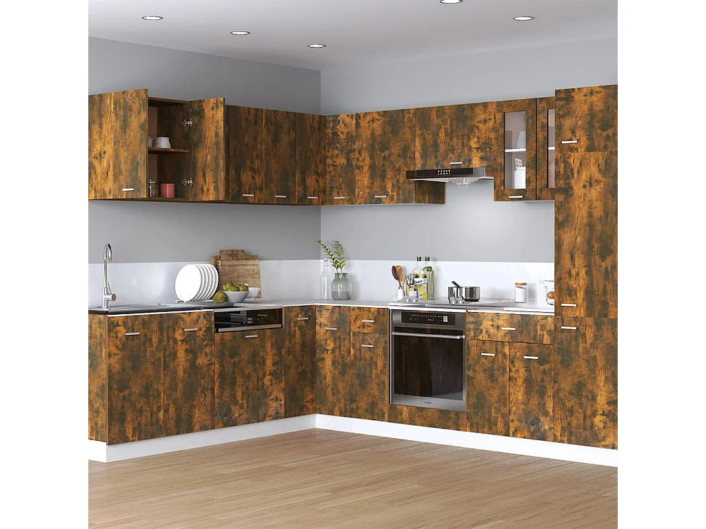 Mobile pensile Rovere affumicato 60x31x60 cm MDF