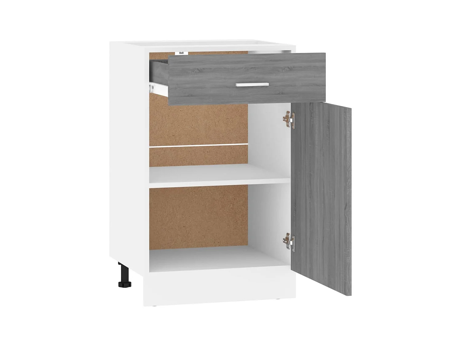 Armoire de plancher à tiroir Sonoma gris 50x46x81,5 cm