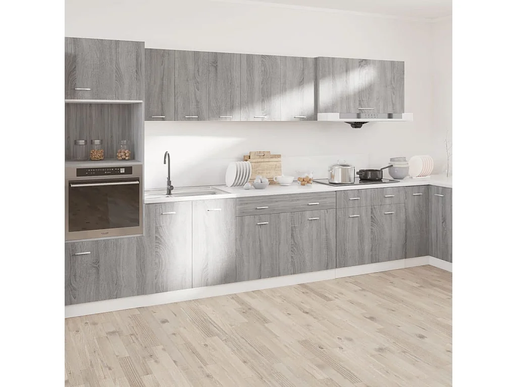 Armoire de plancher à tiroir Sonoma gris 50x46x81,5 cm