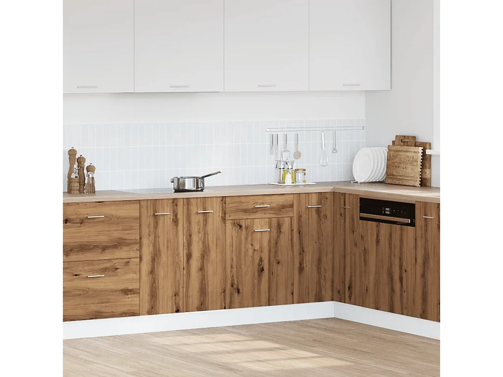 Handgefertigter Unterschrank aus Eichenholz mit Schublade 50x46x81,5 cm