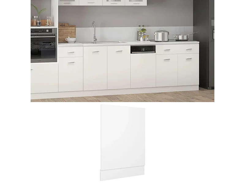 Panneau de lave-vaisselle Blanc 45x3x67 cm Aggloméré