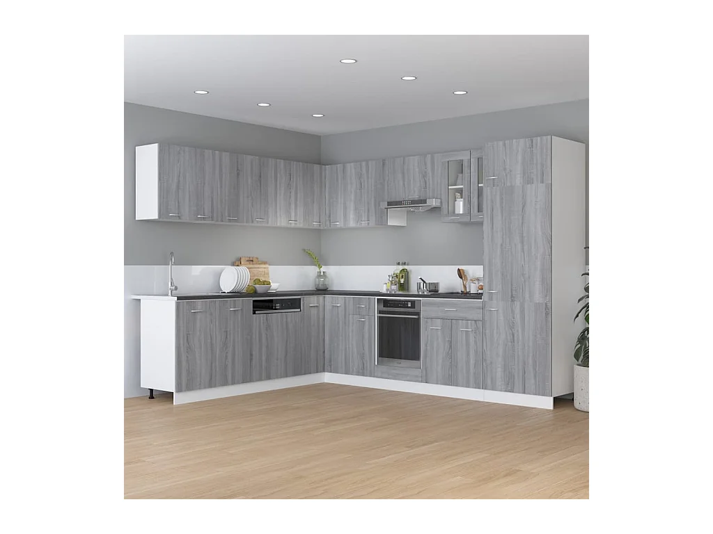 Armoire de plancher à tiroir Sonoma gris 60x46x81,5 cm