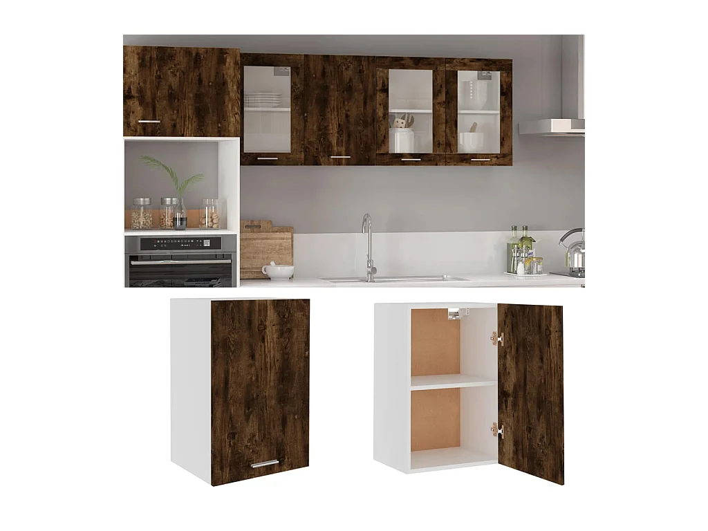 Mobile pensile Rovere affumicato 39,5x31x60 cm MDF