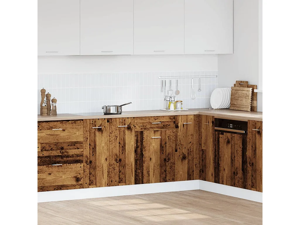 Unterschrank mit Schublade Altholz 50x46x81,5 cm