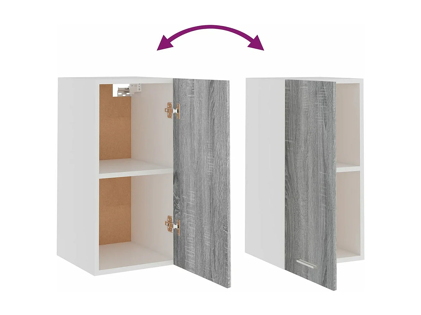 Armoire suspendue Sonoma gris 29,5x31x60 cm Bois d'ingénierie