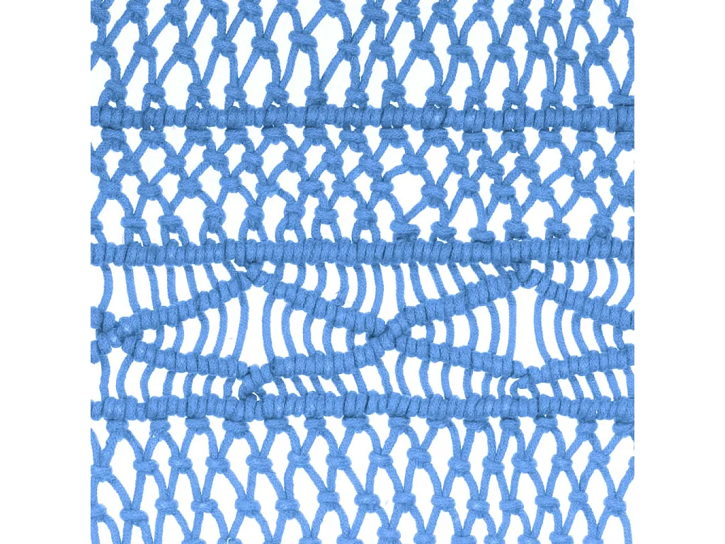 Cortina Macramé Azul 140x240 cm Algodão
