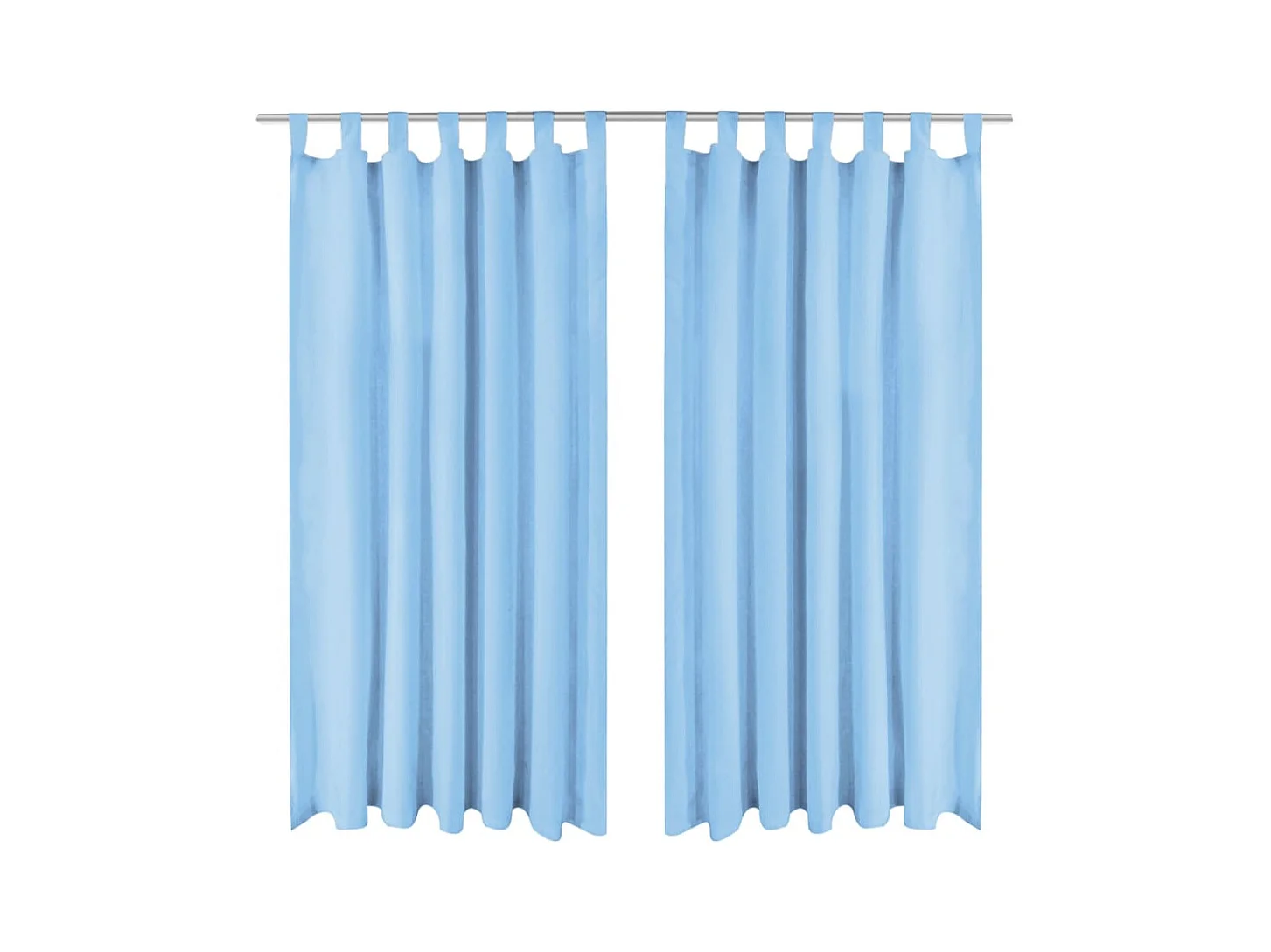 Rideau occultant avec boucles 2 pcs 140 x 175 cm Turquoise
