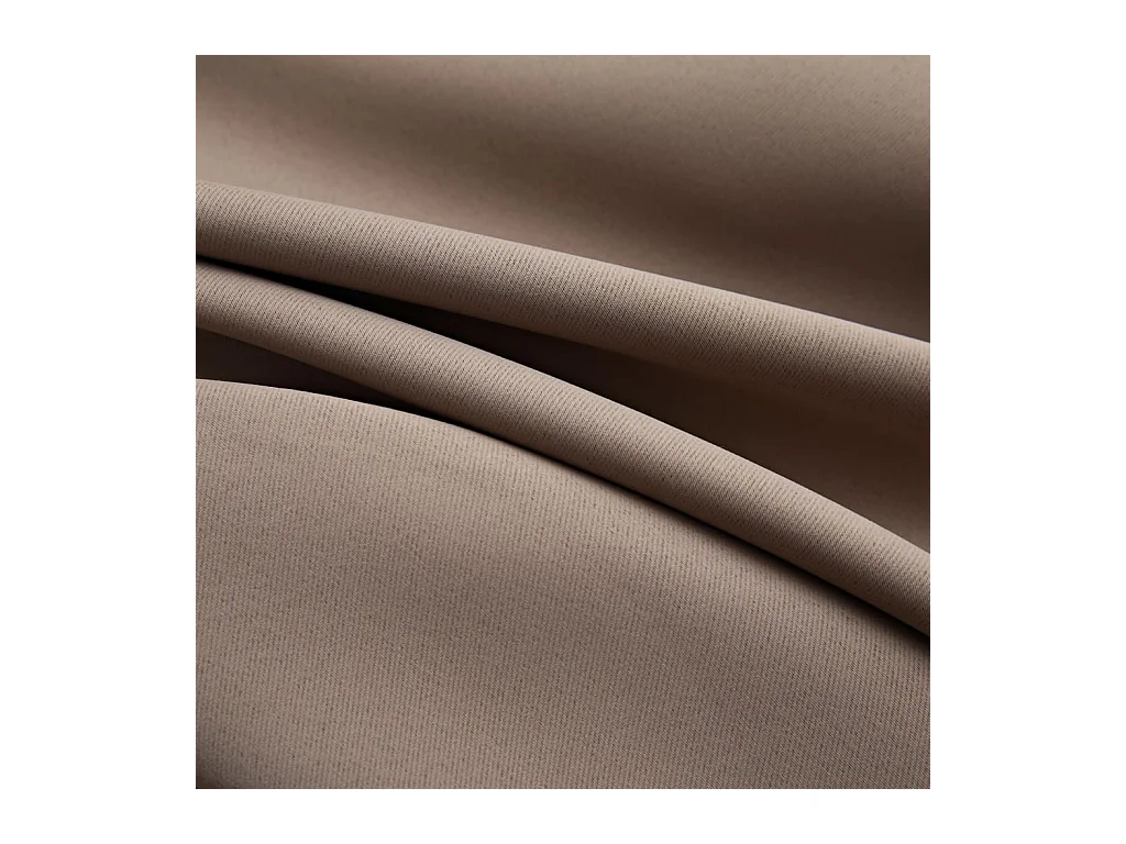 Cortinas opacas con anillas de metal 2 uds Taupe 140x225 cm