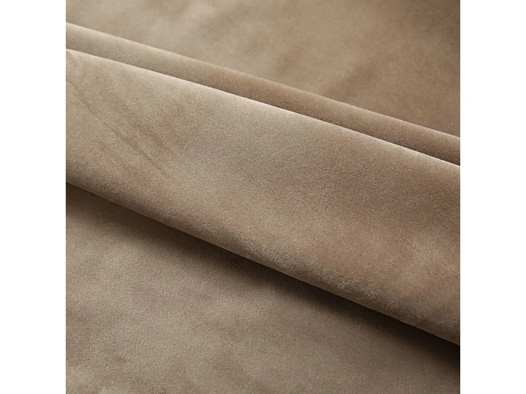 Cortinas blackout com ganchos 2 peças veludo bege 140x245 cm