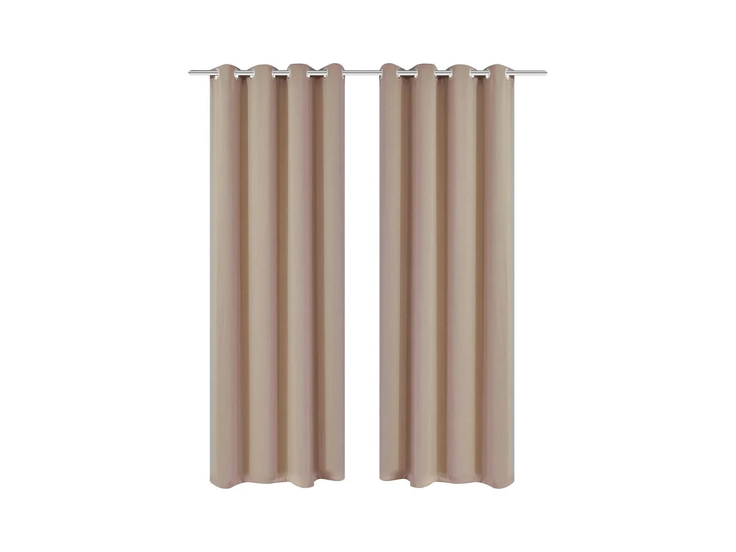 Verdunkelungsvorhang 2 Stück mit Metallösen 135x175cm Creme