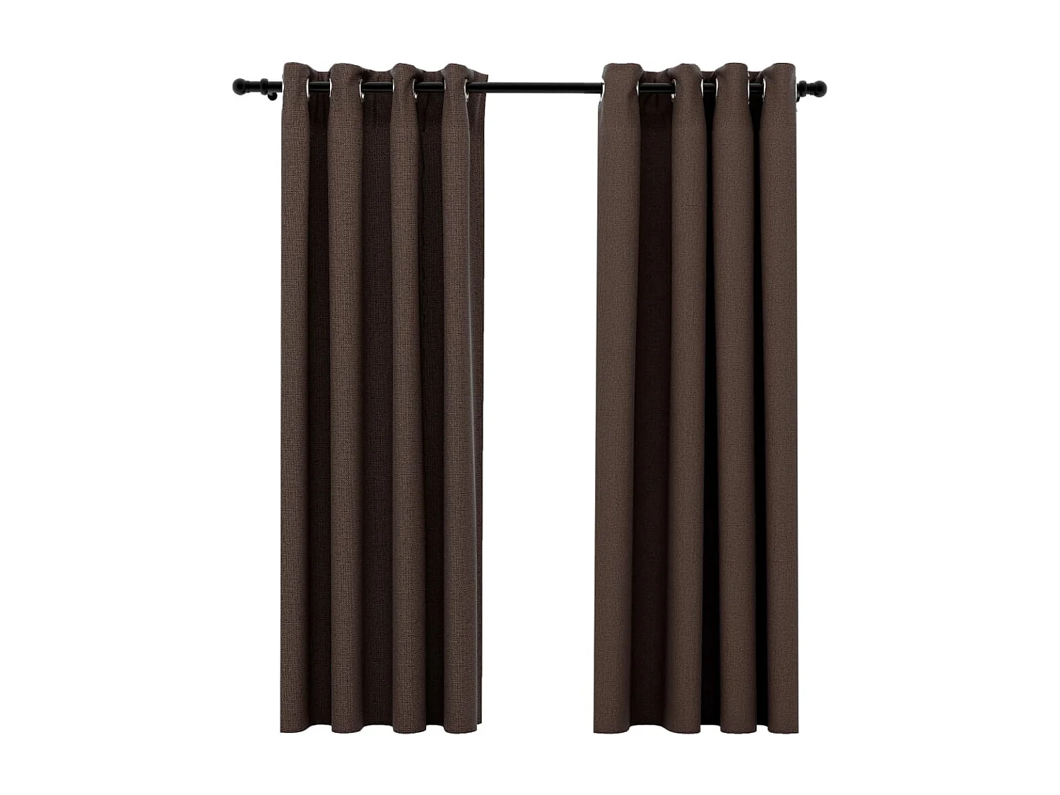 Cortinas blackout estilo linho com ilhós 2 unidades Taupe 140x175cm
