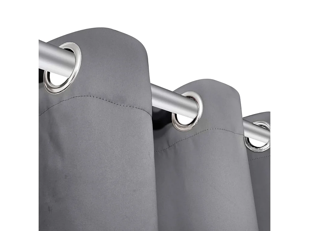 Rideau occultant avec œillets métalliques 270 x 245 cm Gris