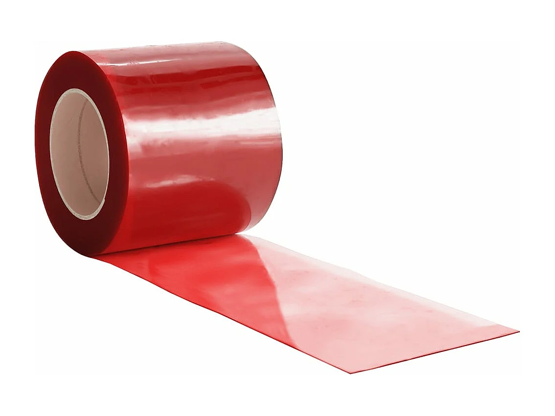 Cortina puerta roja 200 mmx1,6 mm 25 m PVC