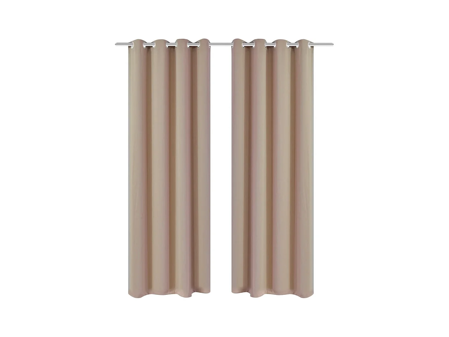 2 stuks crème verduisteringsgordijn met metalen oogjes 135x245cm