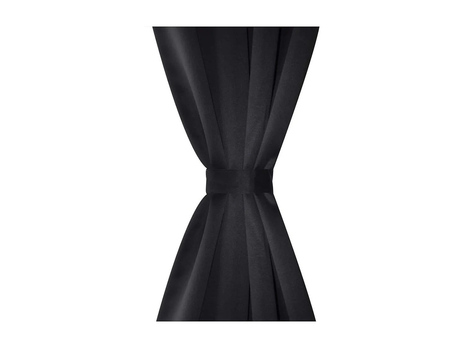 Tenda oscurante 2 pz con occhielli in metallo 135x175 cm Nera