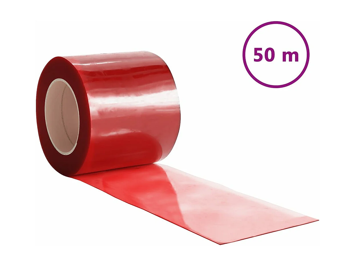 Rideau de porte rouge 200 mmx1,6 mm 50 m PVC