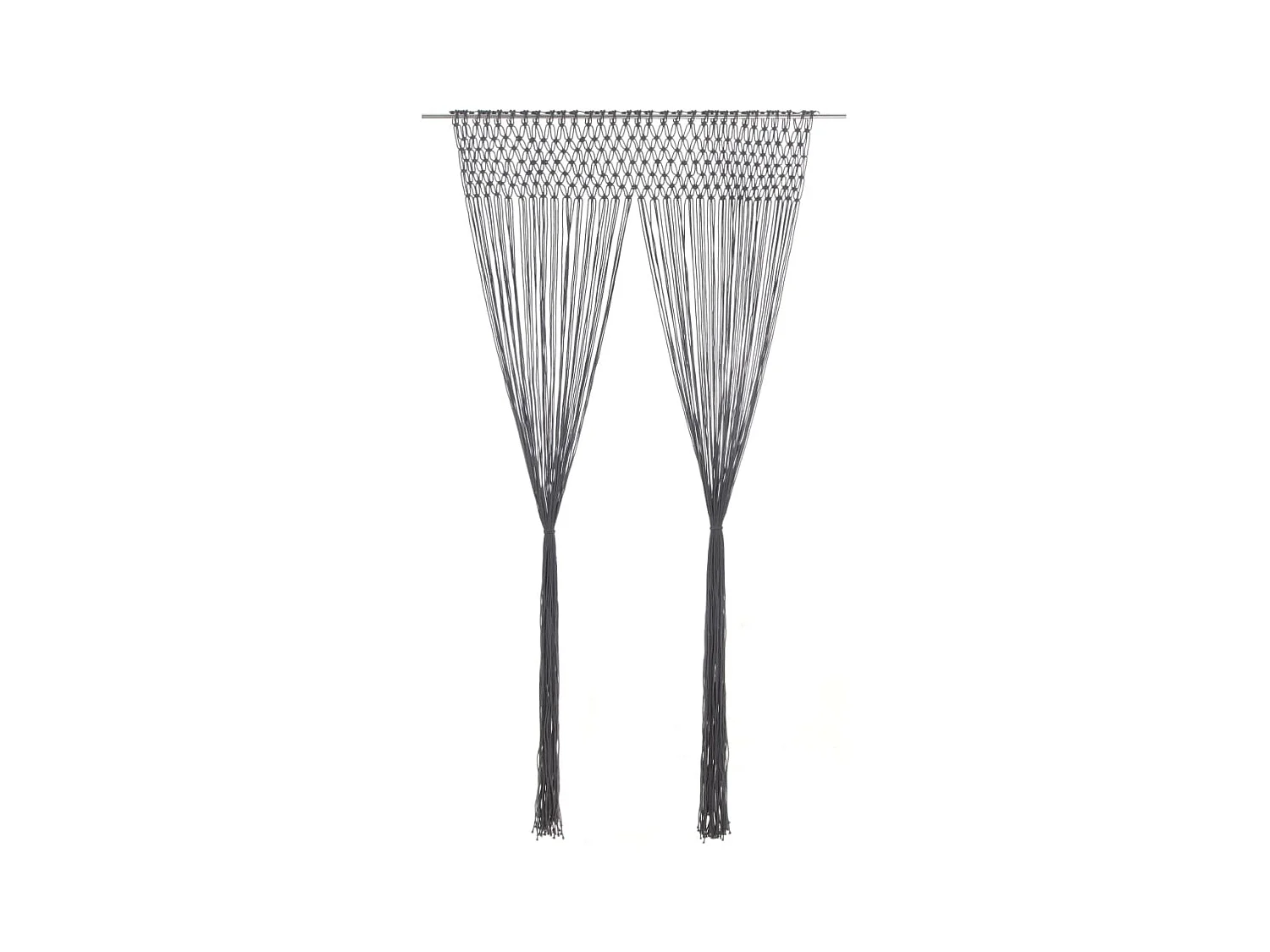 Cortina macramé Antracita 140x240 cm Algodón