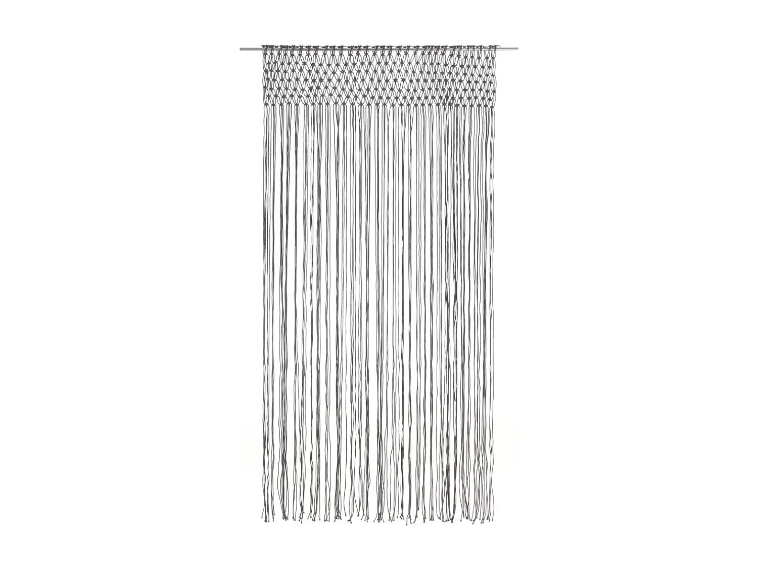 Rideau en macramé Anthracite 140x240 cm Coton