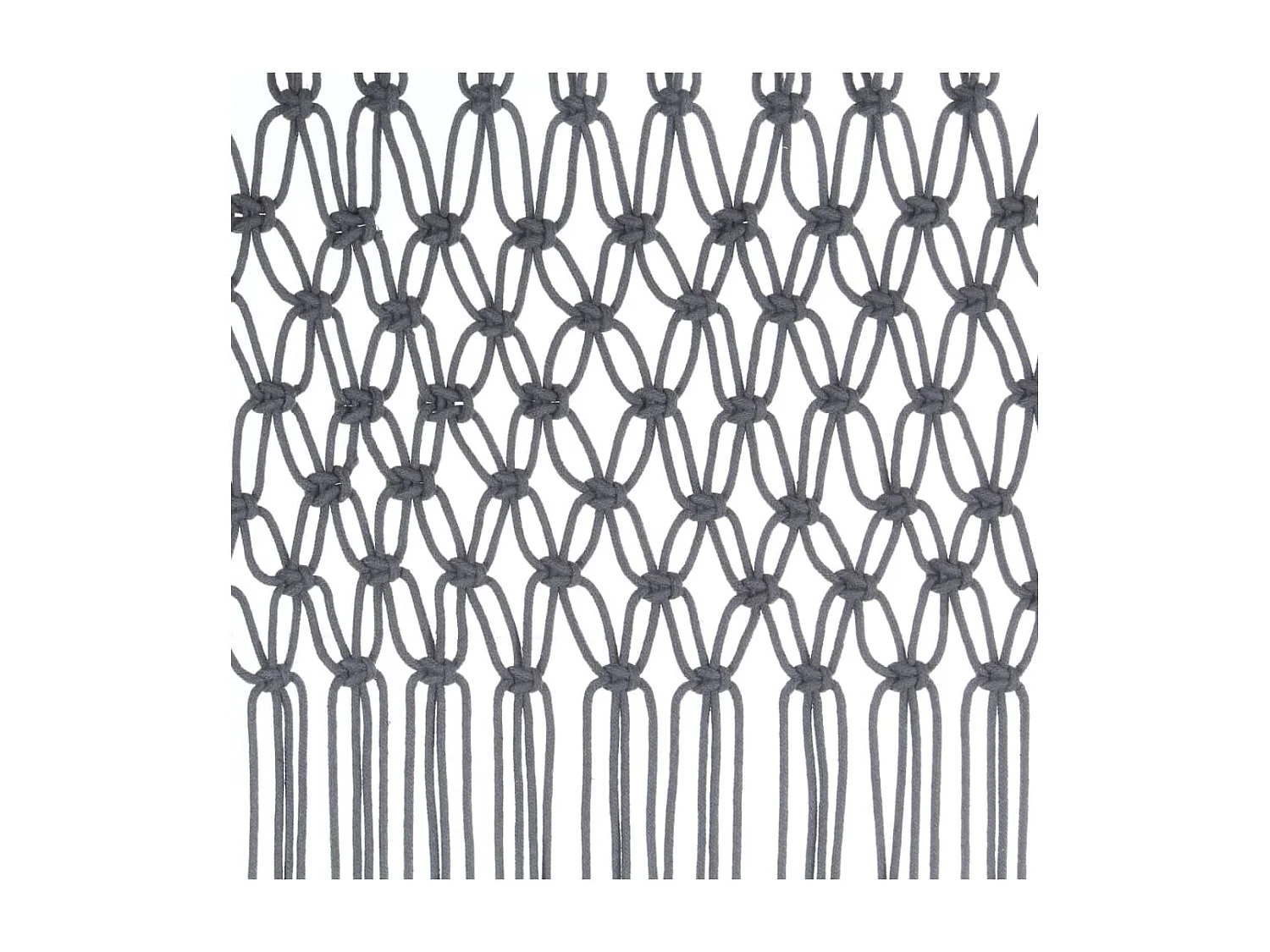 Rideau en macramé Anthracite 140x240 cm Coton