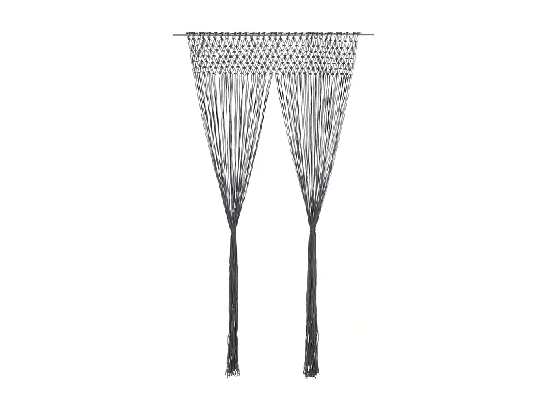 Tenda macramè Antracite 140x240 cm Cotone