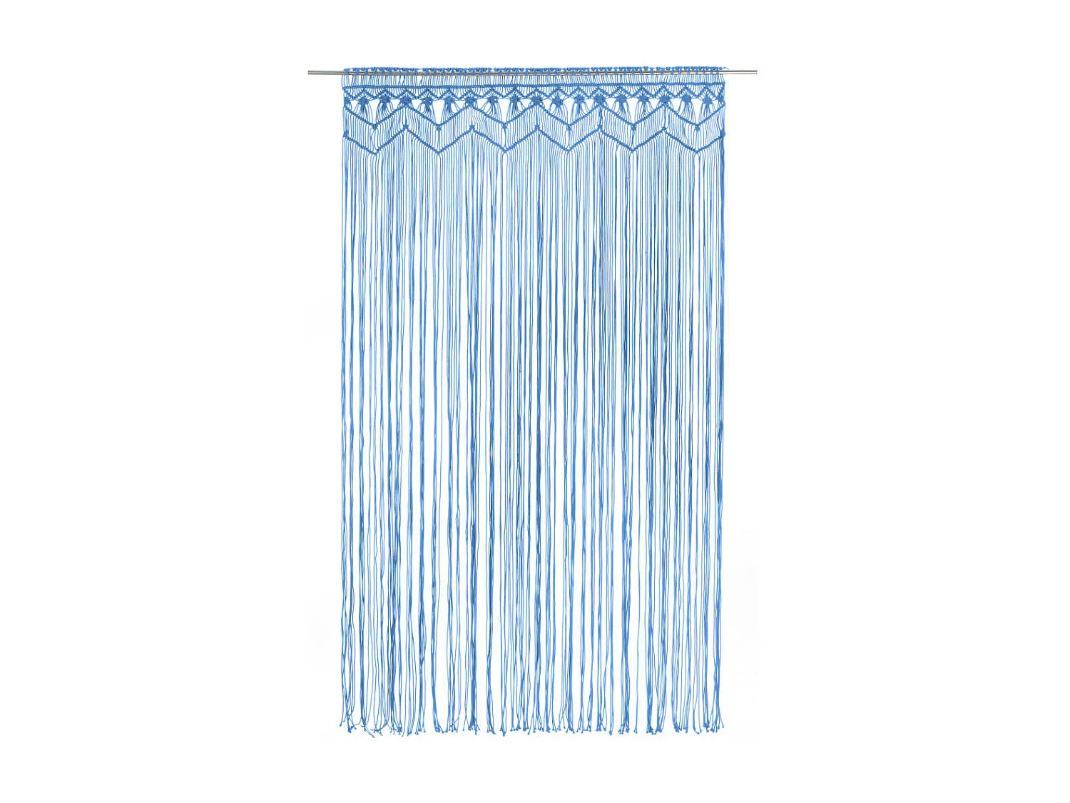 Cortina Macramé Azul 140x240 cm Algodão
