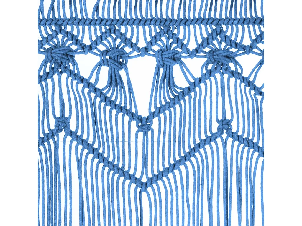 Cortina Macramé Azul 140x240 cm Algodão
