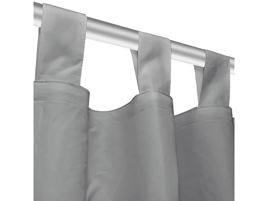 Tenda oscurante con passanti 2 pz 140 x 225 cm Grigio