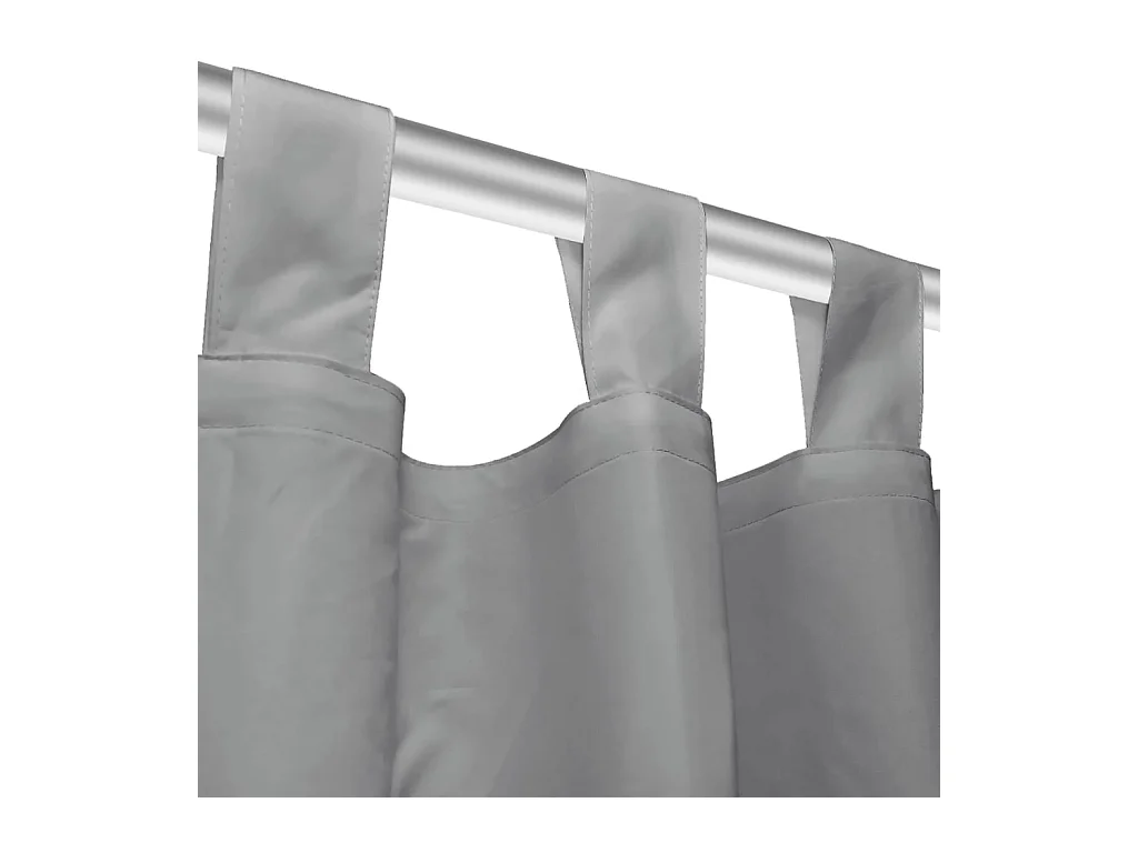 Verdunkelungsvorhang mit Schlaufen, 2 Stück, 140 x 225 cm, Grau