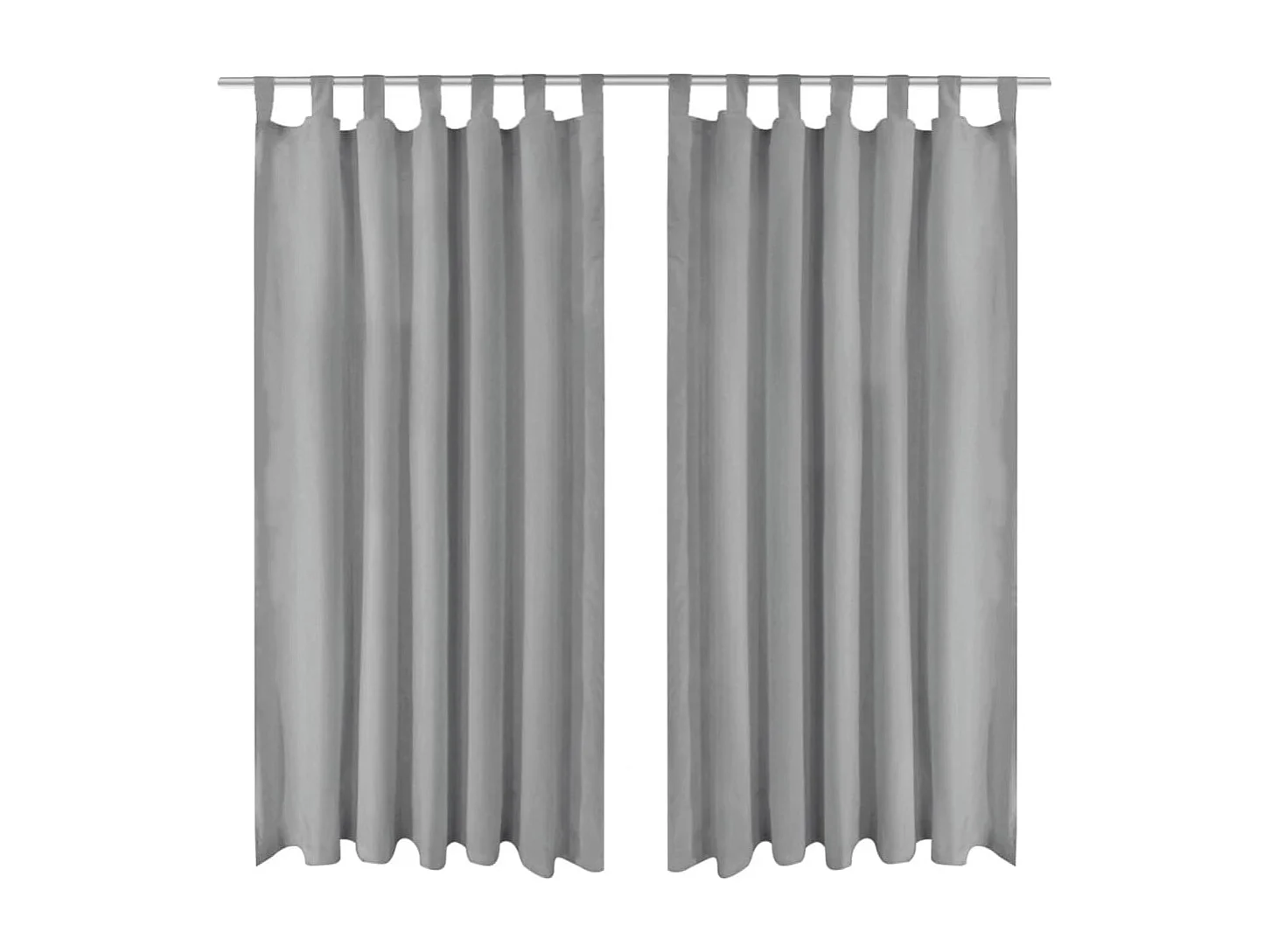 Tenda oscurante con passanti 2 pz 140 x 225 cm Grigio