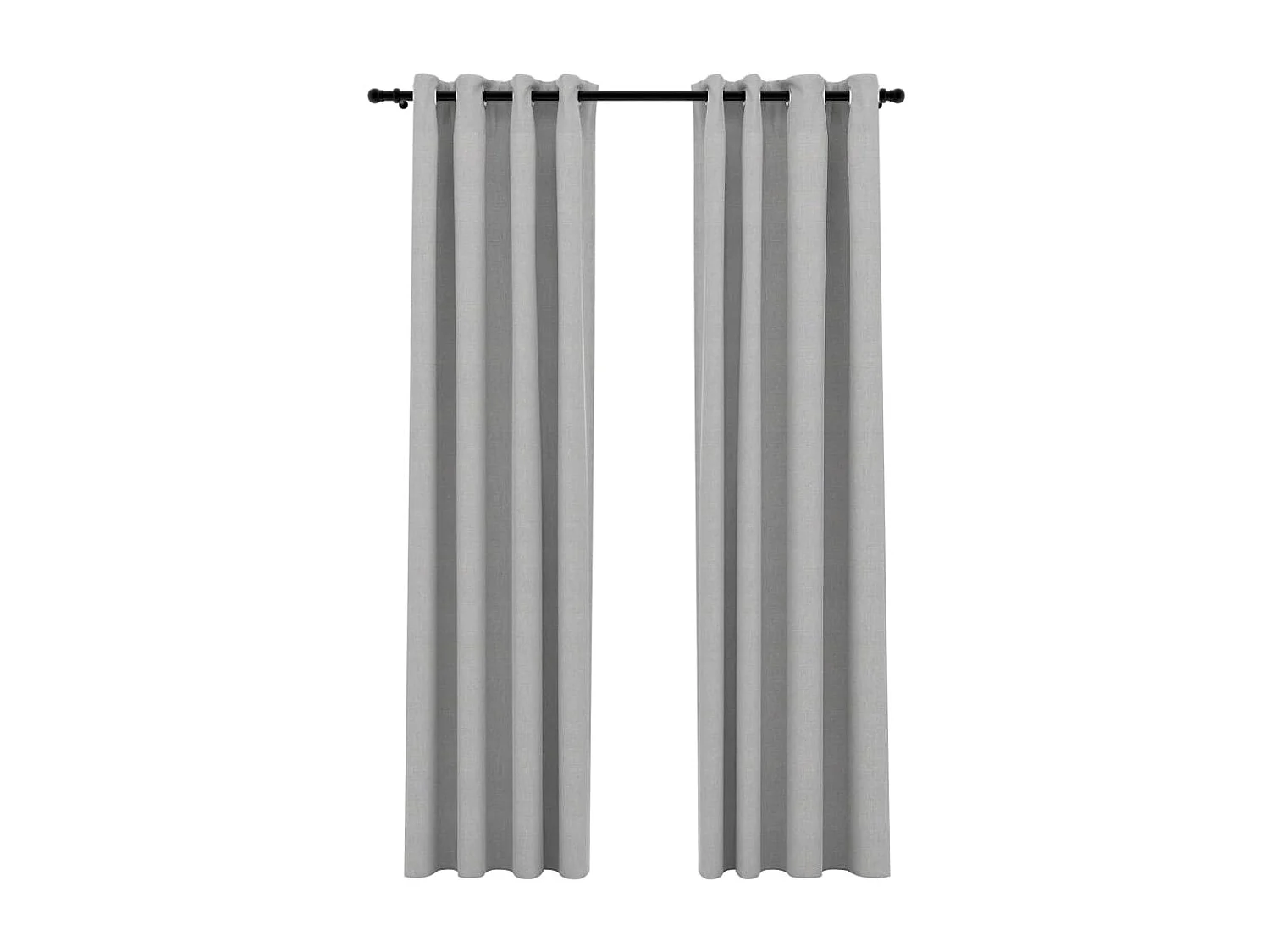 Rideaux occultants Aspect lin avec œillets 2 pcs Gris 140x225cm