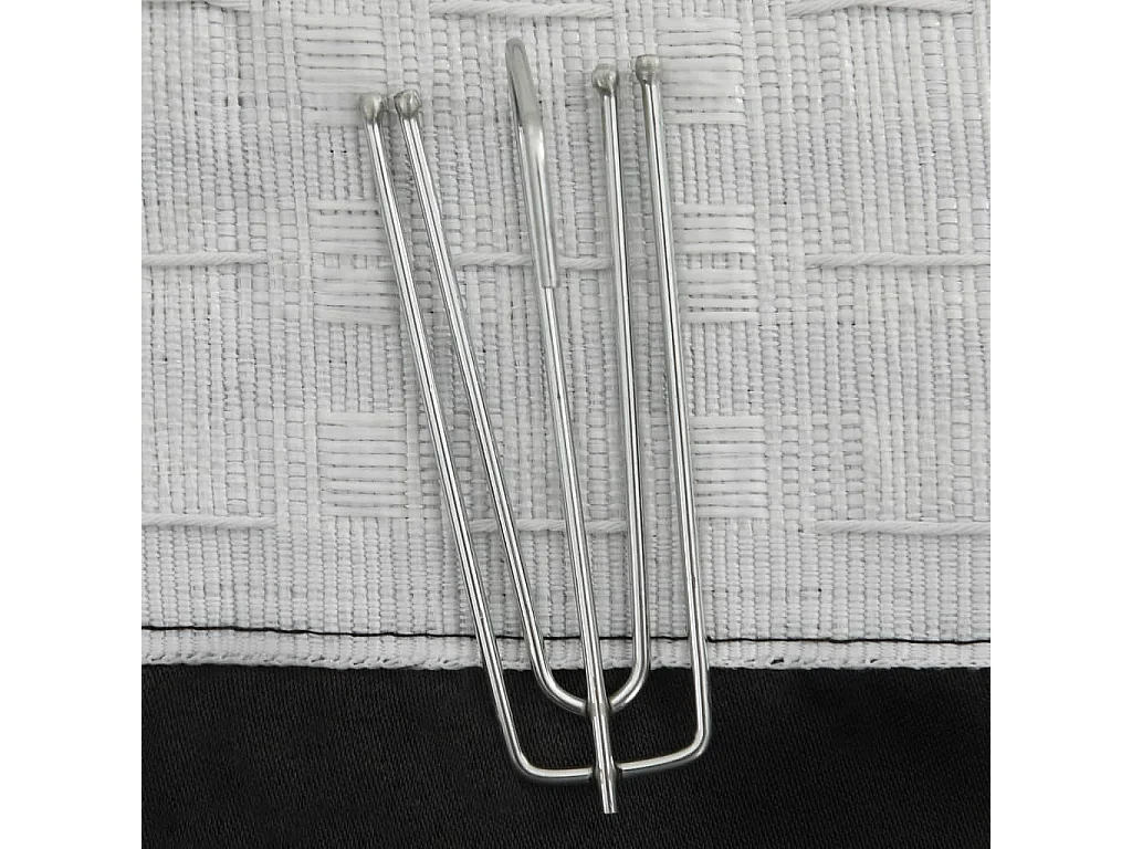 Tende oscuranti effetto lino con ganci 2pz Nero 140x175 cm