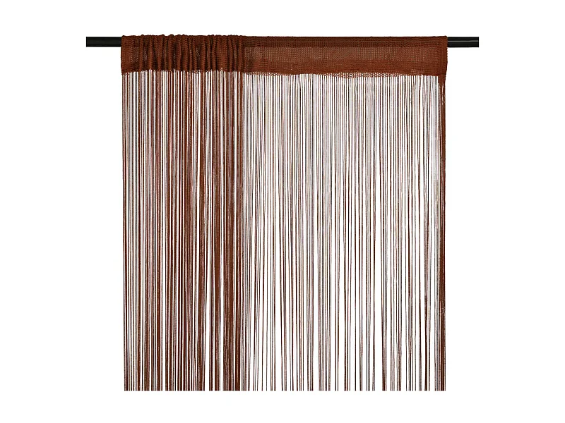 Garnvorhang 2 Stück 140 x 250 cm Braun