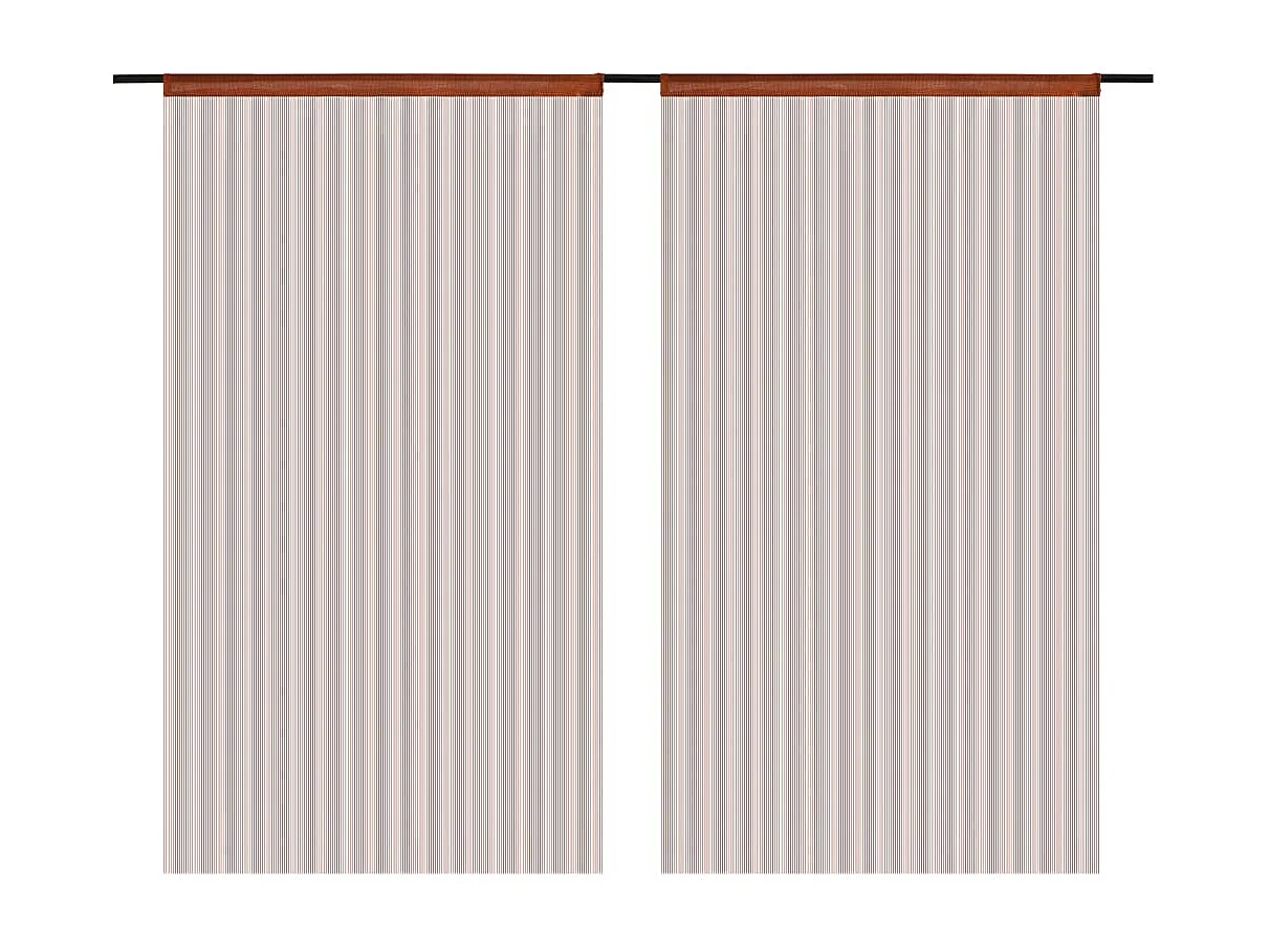 Garnvorhang 2 Stück 140 x 250 cm Braun