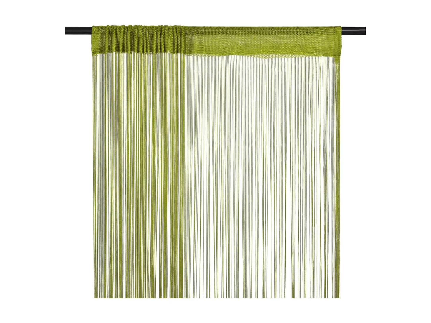 Tenda in filato 2 pz 100 x 250 cm Verde